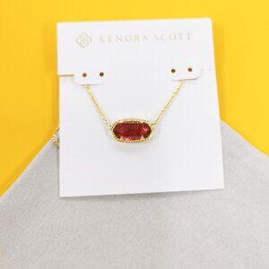 Kendra Scott Elisa Gold Berry red glass Necklace